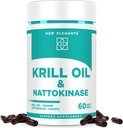 Natokinase Supplement 4000 FU Organisk med antarktisk krill Oil Omega 3 Softgels 2000mg