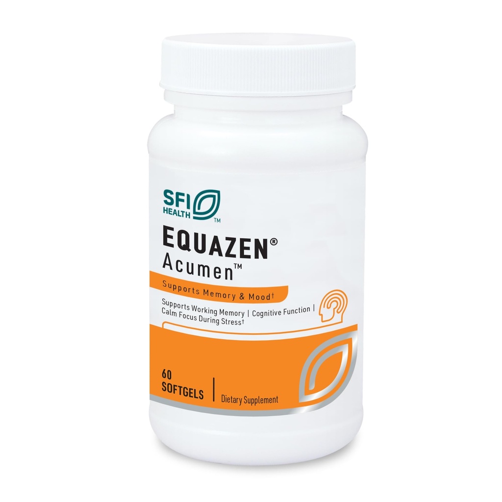 Klaire Labs SFI Health Acumen - Cognitive Support Supplement med Bacopa Monnieri Extract - Memory Support - Glutenfri & Hypoallergen Bacopa kapsler til voksne og børn 7 + (60 kapsler)