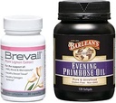Barlean 's Women' s Hormone Support Bundle, 30 Count Brevail Kapsler og 120 Count Evening Primrose Oil Supplement Softgels