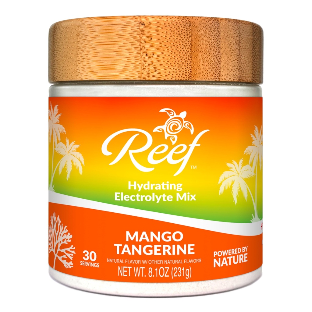 Hydrating Electrolyte Drink Mix - Mango Tangerine, 30 Servering - Hydration Powder w / kokos vand - non-GMO, Ingen tilsat sukker, 5 Key Electrolytes + Vitaminer, Natural Trace Minerals
