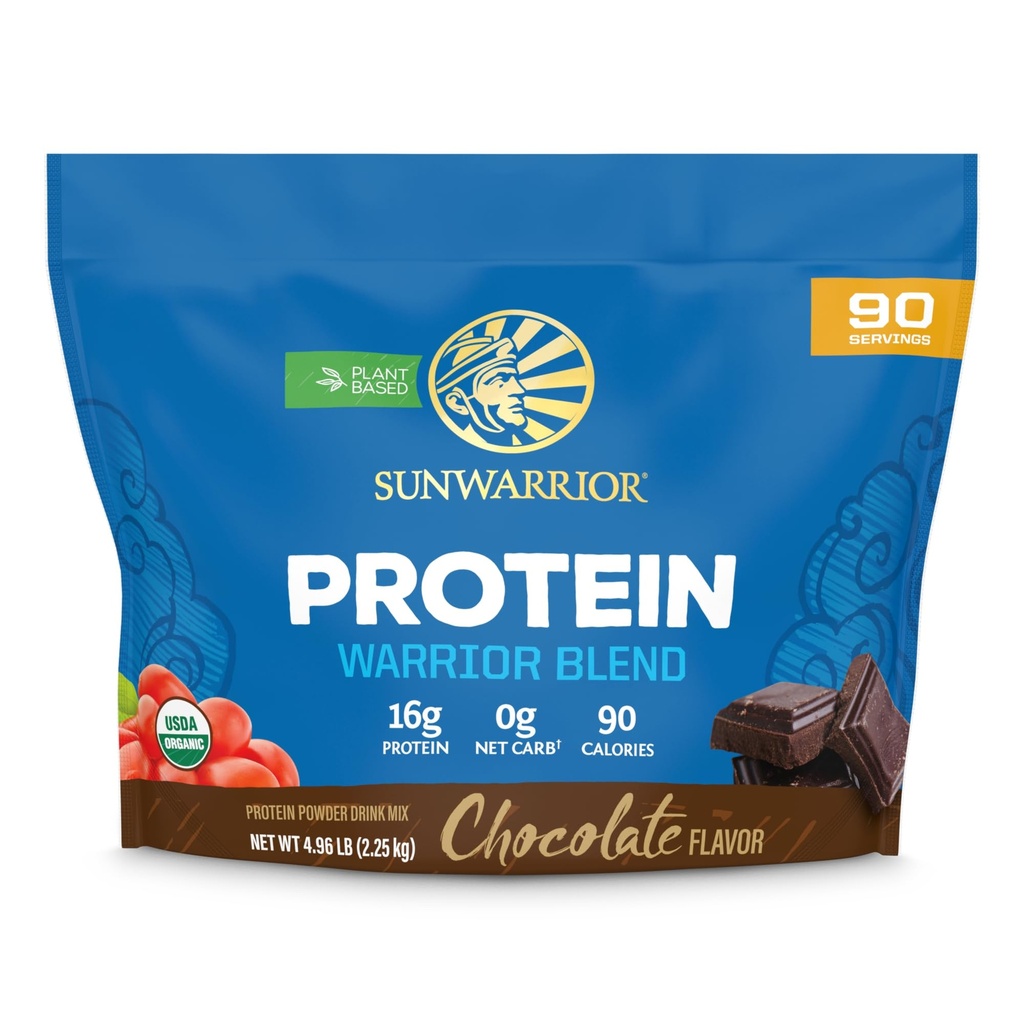 Organic Plant Based Protein Powder 124; Vegan Organic Protein Powder Chocolate Flavored with BCAA Aminoacids & Hemp Seed Pea Blend Medical 124; Non- GMO Soy Dairy Filler & Gluten Free (Chokolade, 90 Servere)