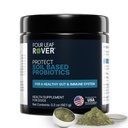 Four Leaf Rover Protect - Probiotika til hunde - Veterinarian Formuleret - med naturlige Prebiotika og antioxidanter - Afgiftning & Gut Sundhed - 30 Dag Stor Hund Supply
