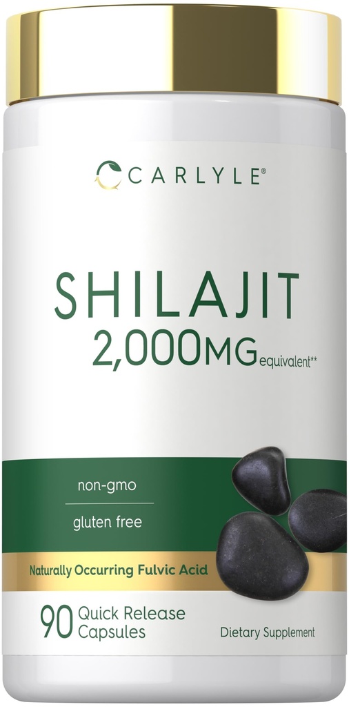Carlyle Shilajit Kapsler: 124; 2000mg; 124; 90 Greve: 124; Non- GMO og Gluten Free Supplement