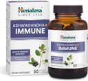 Himalaya Ashwagandha + Immun - Herbal immunforsvar supplement med C-vitamin, zink, hyldebær, og Amla for Immunitet - Vegan, Non- GMO, Gluten Free, 960 mg, 60 kapsler