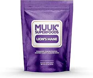 MuUK 'SUPERFOODS Organic Lions Mane Mushroom Powder