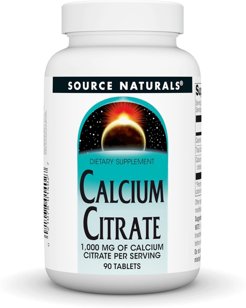 KILDE NATURALER Calcium Citrat 1000 mg calcium per servering, 90 Tælling