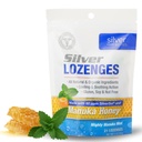 Sølv Bioteknologi Kolloid SILVER Lozenges • 124; 60 PPM Ag • O • SilverSol • 124; immunforsvar + Halsen Lindrende Lozenges • 124; Manuka Honey • 124; 21 Tæl