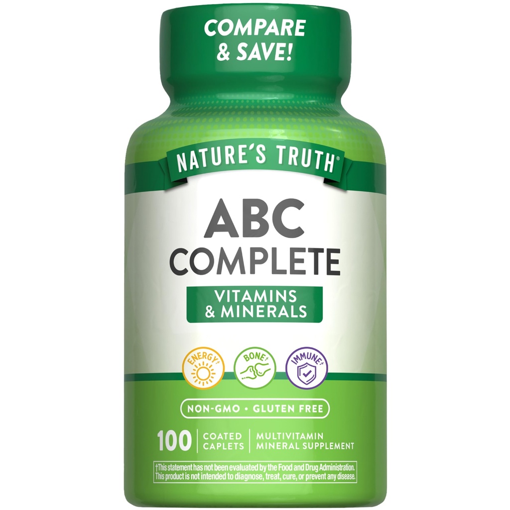 Nature 's Truth Voksen ABC Komplet Multivitamin til mænd og kvinder
