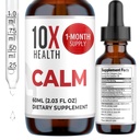 10X sundhed rolig L Theanine supplement flydende dråber - 100mg L 'Theanine dråber & 100mg GABA kosttilskud til støtte nerver, rolig & stress - Natural Flavor 2.03 Fl oz.