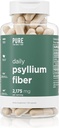 Daglig Psyllium Husk Fiber supplement af Rene for mænd og Rene for hendes • 124; fordøjelsesmæssig regularitet & Gut helbreds støtte • 124; Opløseligt fibre pulver, 2,175mg Per Serving • 124; 150 kapsler