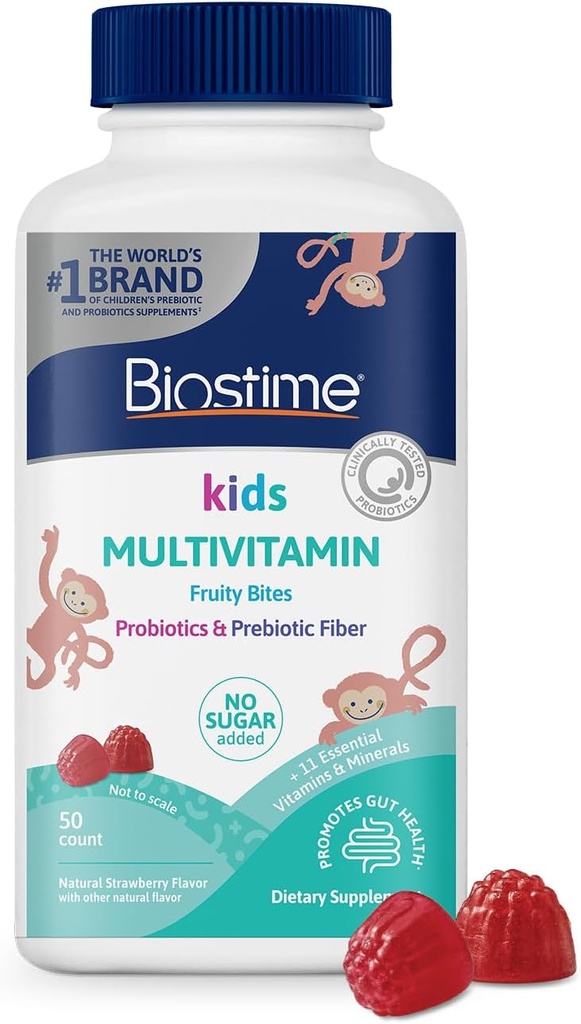 Biostime Kids Multivitamin Gummier med Probiotika & 11 Essentielle Vitamin (Age 4 +)
