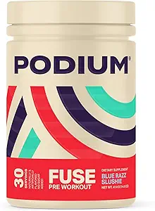 Podium Nutrition, Fuse Pre Workout Powder, Sour Watermelon, 30 Servering, Beta Alanine og koffein til energi, Gluten Free, Soy Free, Dairy Free