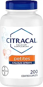 Citracal Calcium Citrate + D3 Petites Tablets - 200 ct, pakning med 4 stk.