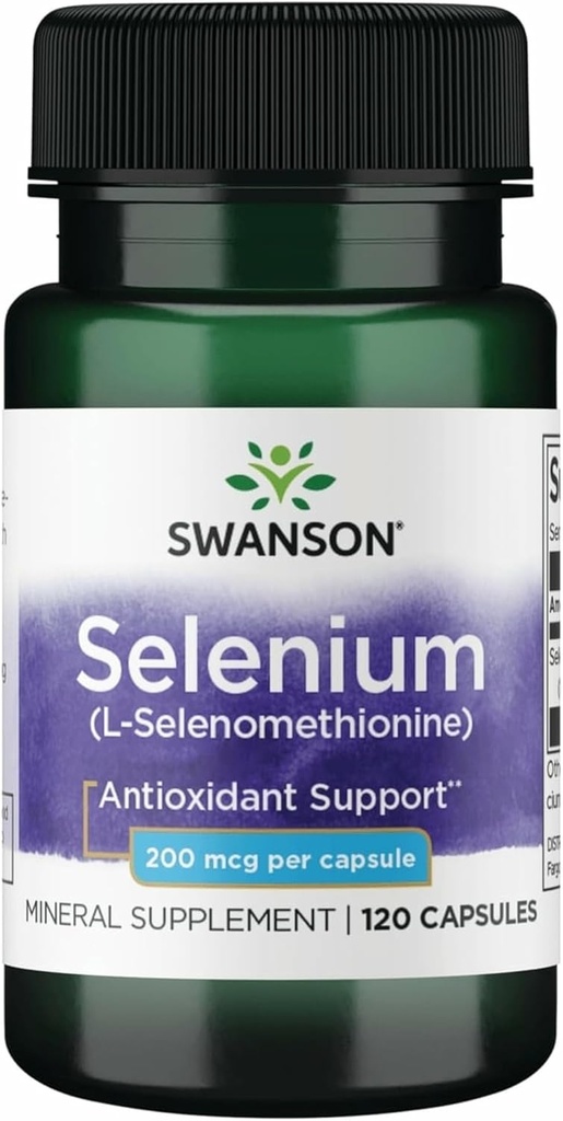 Swanson Semsc Selenium 200 mikrogram 120 kapsler
