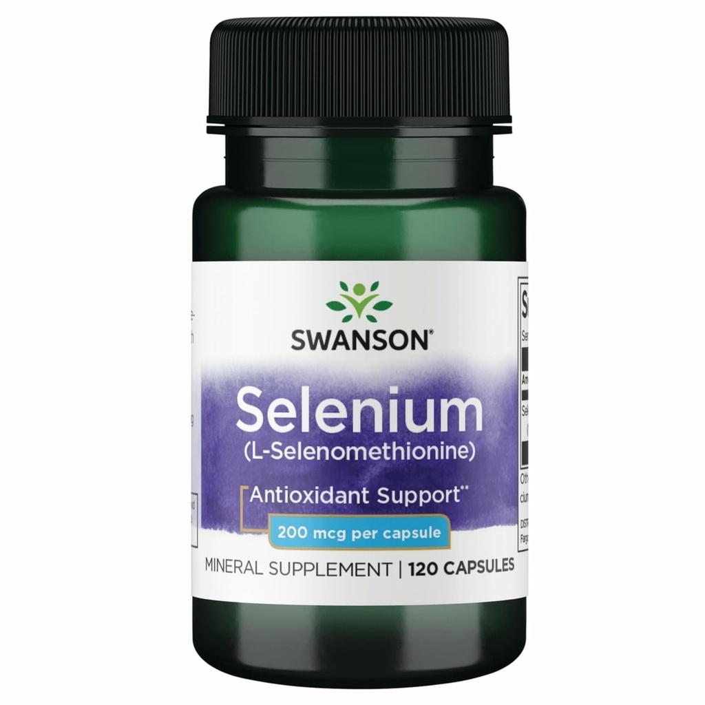 Swanson Semsc Selenium 200 mikrogram 120 kapsler