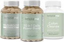 SIMPLEME Sea Moss kapsler 10 i 1 Power Blend og Colon Cleanse Detox og Multi- Mushroom Supplement Bundle at forbedre immunsundhed
