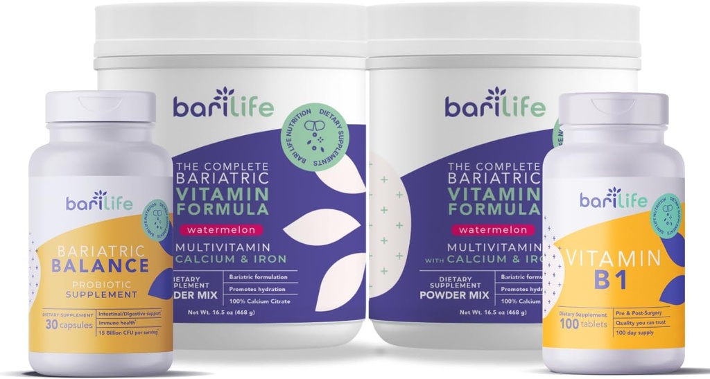 Bari Life Duodenal Switch Starter Kit med Watermelon pulver og probiotisk 30 og vitamin B1