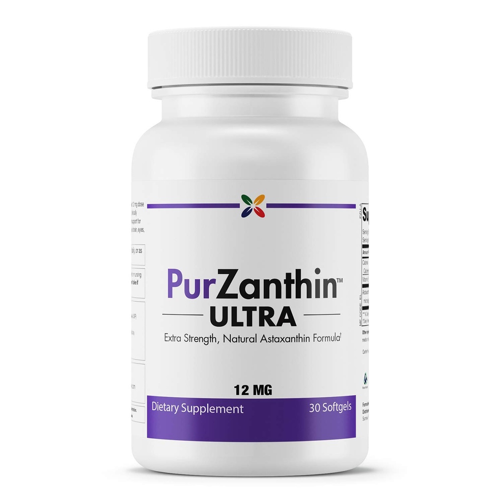 Stop ældning nu PurZanthin Ultra Natural Astaxanthin 12 MG Softgels (1 pakke)