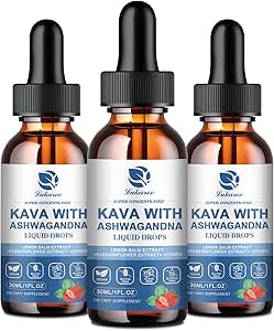 (3 Pack) Kava Kava Root Extract Supplement - Høj koncentration Kava w / Ashwagandha, Lemon Balm, Valerian Root for Immunum & Samlet Sundhed - Vegan, Alkohol- fri
