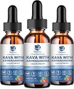 (3 Pack) Kava Kava Root Extract Supplement - High Concentration Kava w/Ashwagandha, Lemon Balm, Valerian Root for Immune & Overall Health - Vegan, Alcohol-Free
