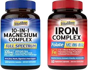 5-in-1 Iron Supplement & 10-in-1 Magnesium Complex