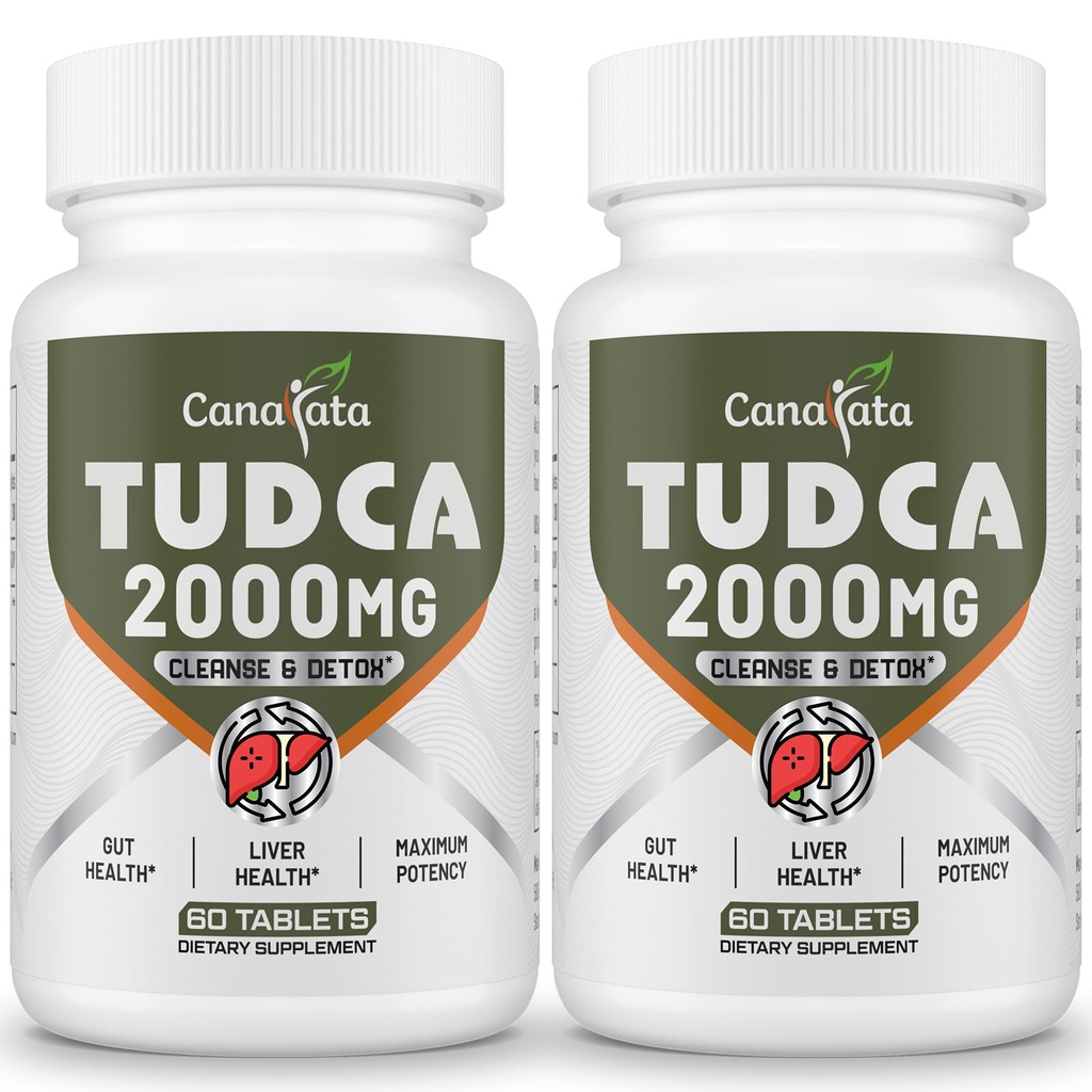 TUDCA Leverkosttilskud 2000mg - Stærke Bile Salte Support Lever Detox & Rense - Lever og galdeblære Sundhed Formula - Let at synke tabletter -60 dages forsyning