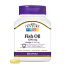 21. Century Fish Oil 1000 mg Softgels, 60 Greve (pakke med 3)