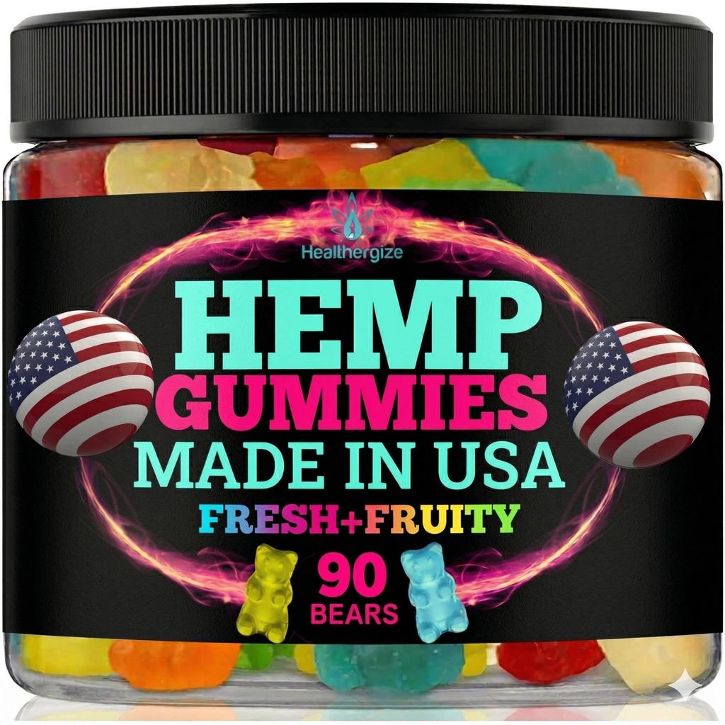 Hemp Gummies for Sleep and Rest-Natural Hempseed Oil Infused, Fresh Fruity Flavors Tasty Candy-Made in USA-Relaxation Gummy Bear Edibles-90 Count Bears