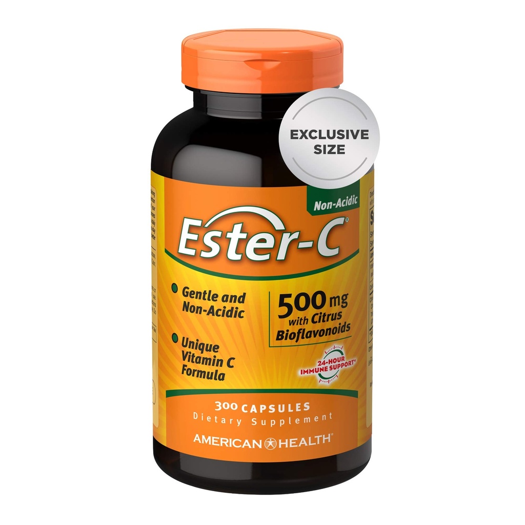 American Health Ester- C 500 mg med Citrus Bioflavonoider Kapsler, 300 Tæl