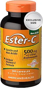American Health Ester- C 500 mg med Citrus Bioflavonoider Kapsler, 300 Tæl