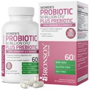 Bronson Kvinder Probiotiske 50 Millioner CFU + Prebiotic med Cranberry & D- Mannose - Vaginal Sundhed, sund fordøjelse, immunfunktion og urinveje støtte, non-GMO, 60 vegetariske kapsler