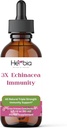 3X Echinacea Immunity Extra Strong Concentrated Organic Echinacea Blend with Angustifolia and Purpurea Root, Herb, and Flower for immun Support, Liquid Alcohol Extract, 2 Fluid oz (60ml)