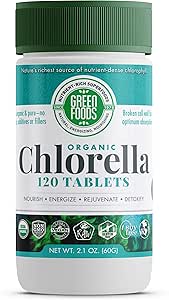 Green Foods Organic Chlorella 500 Mg, 120 Greve