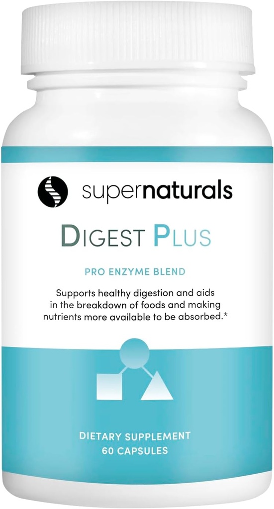 Digest Plus, Gut Sundhed for mænd, fordøjelsestillæg, fordøjelsesenzymer, Gut Sundhed for kvinder, Gas & Bloating Relief, Premium Gut Healths Supplement, 60 Caps