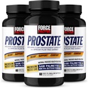 FORCE FACTOR Prostata, 3-Pack, Saw Palmetto og Beta sitosterol supplement til mænd, Prostate Health Support, Størrelse Support, Urinrelief, Bstige Control, Reducere Nighttime Vandladning, 180 Softgels