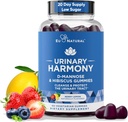 Urinary Harmony D Mannose Gummies for Urinary Tract Health - D- Mannose & Hibiscus Rense, Flush & Beskyt det Urinary System - Potent Formel, Drug Free - 60 Berry Lemon Flavor Gummies, 20 dages forsyning