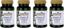 Swanson D-vitaminkompleks med vitaminer D2 & D3 - Komplet Sunshine Vitamin Complex til ben, tand- og immunsundhed - Vitamin supplement (50 mcg, 60 Veggie kapsler) 4 Pack