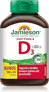 Jamieson D-vitamin 1000iu 180 Softgels