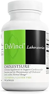 DAVINCI Labs CholestSure Supplement - Understøtter hjerte-kar-funktion - Hjælper med at opretholde sunde Kolesterolniveauer i et normalt område - med CoQ10 - Gluten Free - 90 Vegetariske kapsler