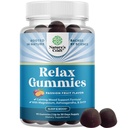 Ren ro og afslapning Magnesium supplement - Magnesium til stress support & hvile ease for voksne - Høj Absorption Mg Citrate gummier med L Theanine & Ashwagandha til muskelkramper - 90 Tæl