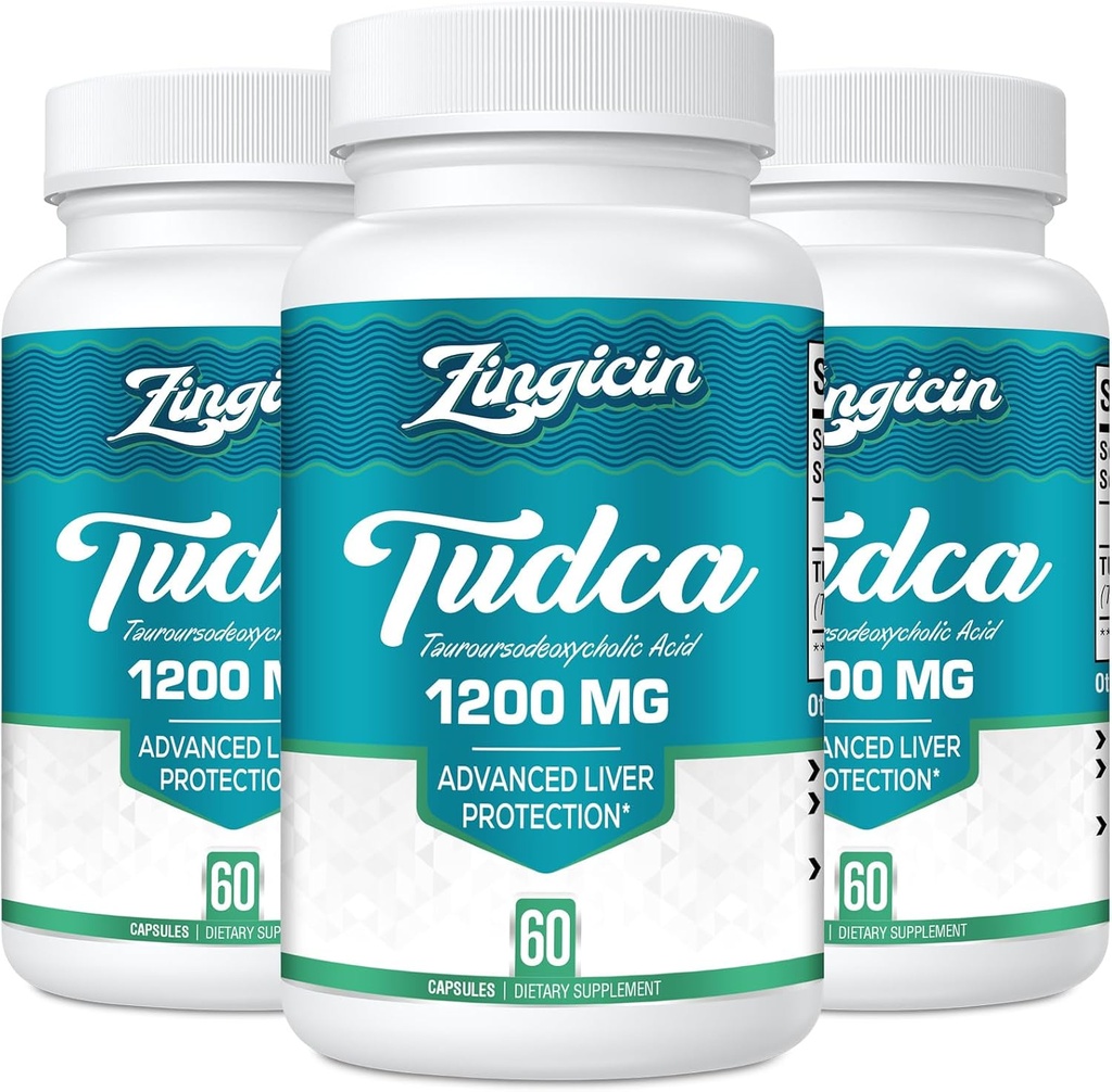 TUDCA supplement 1200mg - 180 Veggie kapsler, kraftfulde TUDCA Bile Salte Kosttilskud til lever, fordøjelse