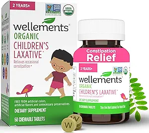 Wellness Organic Children 's Laxatives for Constipation (50 tyggetabletter)