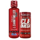 iSatori L- Carnitin LS3 Blue Raspberry 1500mg (32 Servere) Ultra CLA (90 Softgels), Flydende L- Carnitin med Acetyl, Omega 3 6 9 Saflor Oil