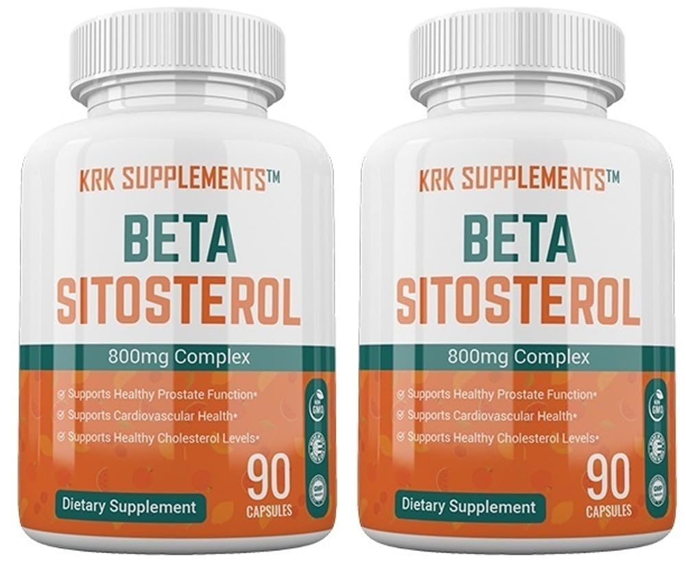 2 flasker Beta sitosterol 800 mg per servering 180 Total Kapsler Prostatastøtte