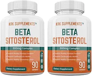 2 flasker Beta sitosterol 800 mg per servering 180 Total Kapsler Prostatastøtte