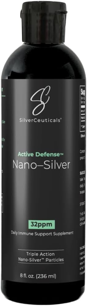 Kolloid sølv w / Nano teknologi - 32ppm 8oz - 8X mere effektiv - Naturlig immunforsvar - Save The Sick Days - Age 5 & Up - Udfører højere PPM Silvers - Ingen smag & lugt - 3. part testet