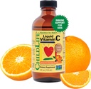 BEDLIV VÆSENTLIGE Flydende C-vitamin - Pure Vitamin C Flydende supplement til børn, Toddlers, & Babyer, immunsystemet support, Natural Orange Flavor, 4 Fl Oz (pakke med 1)