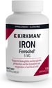Kirkman - Iron Ferrochel 5mg - 120 kapsler - Aids Hæmoglobin & Myoglobin Produktion - Understøtter røde blodceller dannelse - Hypoallergen