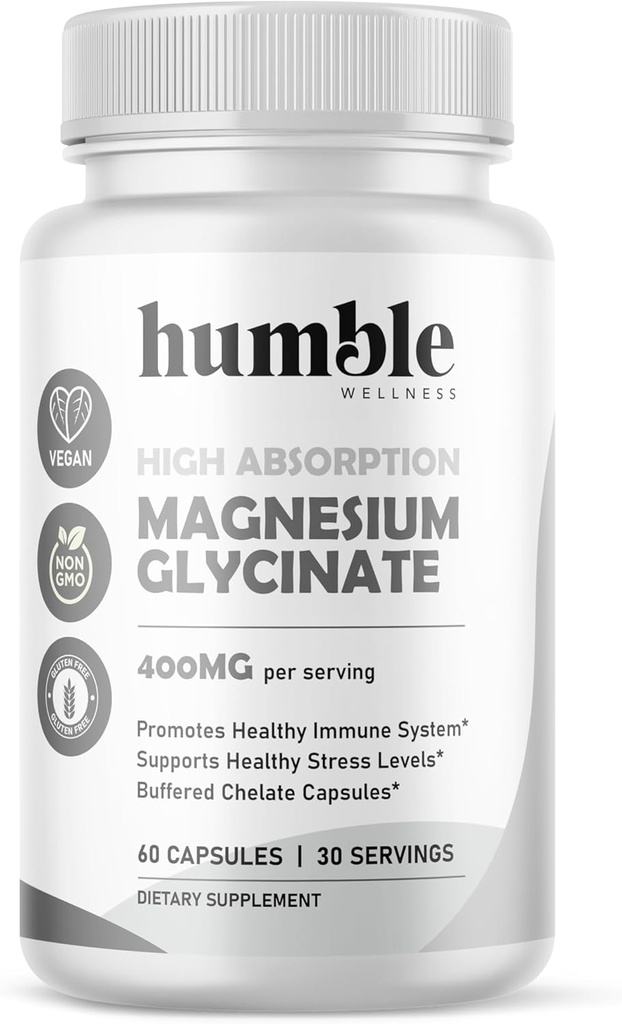 Magnesium Glycinat Supplement - Chelated - 30 dages forsyning