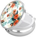 Nipichsha Pill Box, Lille Pill sag for purse & Pocket, Cute Travel Medicine Organizer, Portable Medicine Container Holder til at holde vitaminer, Medicin, Fish Oil & Supplement, B07- Smukke blomster